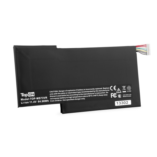 Аккумулятор для ноутбука MSI GS73VR Stealth Pro. 11.4V 5700mAh. PN: BTY-M6J