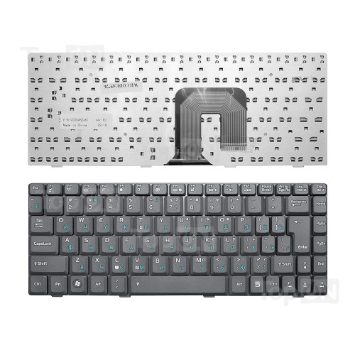 Клавиатура для ноутбука Asus F6, F9, U3 Series. Плоский Enter. Черная, без рамки. PN: K022462AS1.