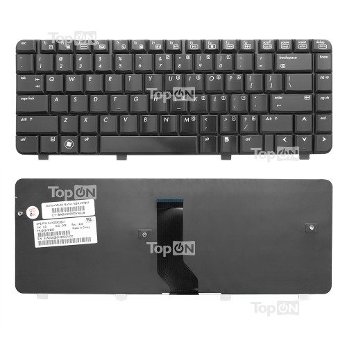 Клавиатура для ноутбука HP Pavilion DV4-1000, DV4-1050ER, DV4-1150ER, DV4-12 Series. Плоский Enter. Черная, без рамки. PN: NSK-HFB0R.
