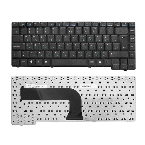 Клавиатура для ноутбука Asus A9R, A9Rp, A9T, X50, X50C, X50M, X50N Series. Г-образный Enter. Черная, без рамки. PN: NSK-U500R.