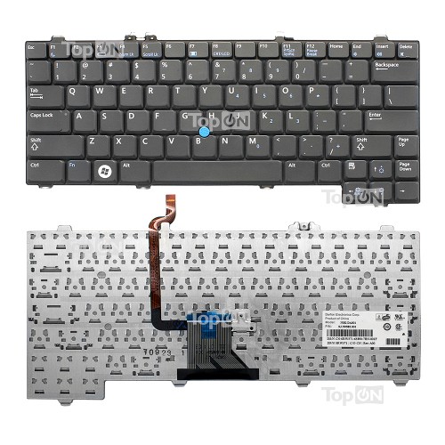 Клавиатура для ноутбука Dell Latitude XT, XT2 Series. Плоский Enter. Черная, без рамки. PN: NSK-DA20R.