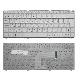 Клавиатура для ноутбука Asus N10, N10A, N10C, N10E, N10J, N10JC Series. Г-образный Enter. Белая, без рамки. PN: V090262BS2.