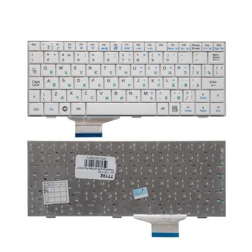 Клавиатура для ноутбука Asus Eee PC PC 700, 900, 4G Series. Плоский Enter. Белая, без рамки. PN: V072462BS2.