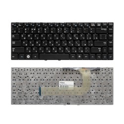 Клавиатура для ноутбука Samsung Q430, QX410, SF410 Series. Плоский Enter. Черная, без рамки. PN: BA59-02792C.