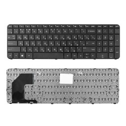 Клавиатура для ноутбука HP Pavilion Envy 15-B, 15T-B, 15-B000 Series. Плоский Enter. Черная, с черной рамкой. PN: AEU36700010.