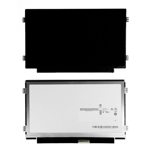 Матрица для ноутбука 10.1 1024x600 WSVGA, 40 pin LVDS, Slim, LED, TN, крепления слева/справа (уши), глянцевая. PN: B101AW06 V.0.