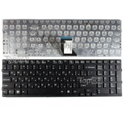 Клавиатура для ноутбука Sony Vaio VPC-CB, VPC-CB17, VPCCB17 Series. Плоский Enter. Черная, без рамки. PN: 9Z.N6CBF.00R.