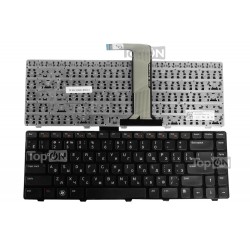 Клавиатура для ноутбука Dell Inspiron N5050, 5520, 3520, 5040 Series. Плоский Enter. Черная, с черной рамкой. PN: NSK-DX0SW.