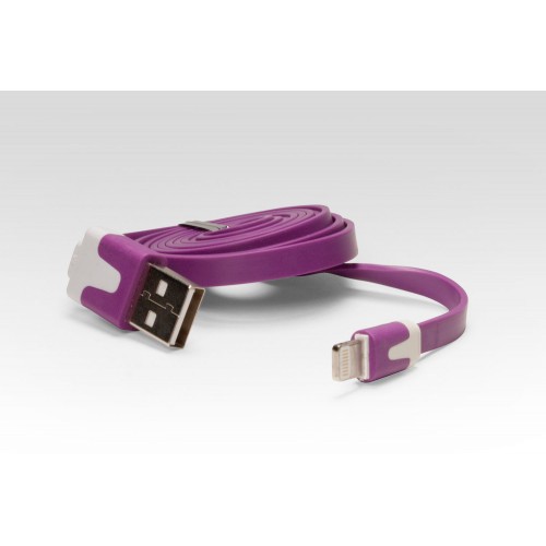 Кабель цветной Lightning для подключения к USB Apple iPhone X, iPhone 8 Plus, iPhone 7 Plus, iPhone 6 Plus, iPad. MD818ZM/A, MD819ZM/A. Фиолетовый.