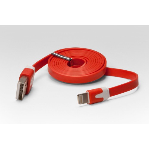Кабель цветной Lightning для подключения к USB Apple iPhone X, iPhone 8 Plus, iPhone 7 Plus, iPhone 6 Plus, iPad, iPod. MD818ZM/A, MD819ZM/A. Красный.