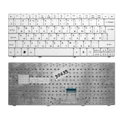 Клавиатура для ноутбука Acer 1810, 1830T, 721, 722, 751 Series. Г-образный Enter. Белая без рамки. PN: NSK-AQ00R.