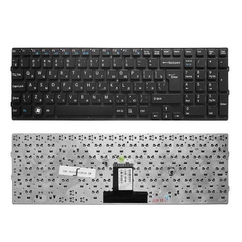 Клавиатура для ноутбука Sony Vaio VPC-EB Series. Г-образный Enter. Черная, без рамки. PN: 148792871.