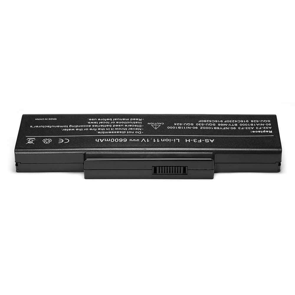Аккумулятор для ноутбука усиленный Asus M51, F2, F3, F7, A9, Z53, X56, K73, MSI M655, M660 Series. 11.1V 6600mAh PN: A32-F2, A32-F3