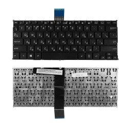 Клавиатура для ноутбука Asus X200CA, X200, X200L, X200LA, X200M, X200MA Series. Плоский Enter. Черная, без рамки. PN: 0KNB0-1123RU00.