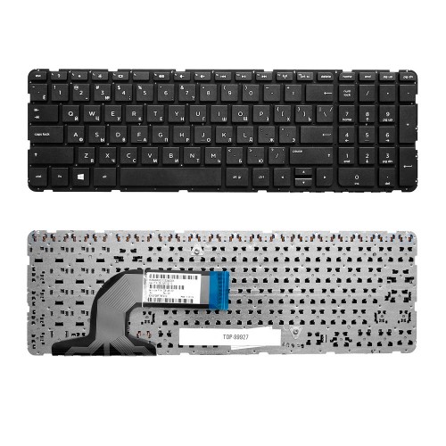 Клавиатура для ноутбука HP Pavilion 250 G3, 255 G2, 255 G3, 15-e, 15-n, 15-r Series. Плоский Enter. Черная, без рамки. PN: PK1314D1A100.