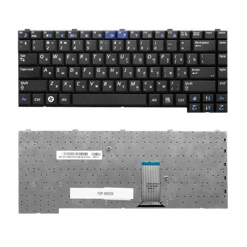 Клавиатура для ноутбука Samsung R20, R25, P400 Series. Плоский Enter. Черная, без рамки. PN: CNBA5902032.